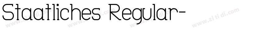 Staatliches Regular字体转换